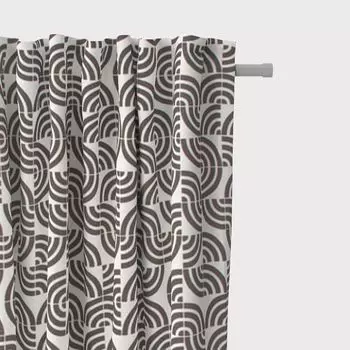 КРАСИВАЯ ЖИЗНЬ. Занавеска в стиле ретро с листьями и цветами белая оранжево-коричневая 245см с подвесными люверсами Schner-Leben, белый