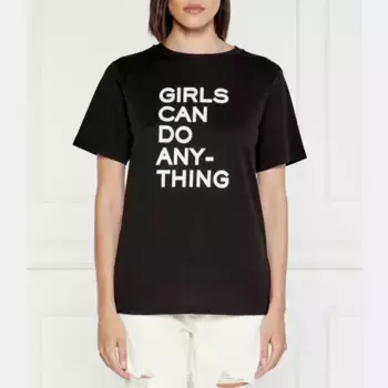 Красивая футболка свободного кроя с химической завивкой Zadig&Voltaire, черный