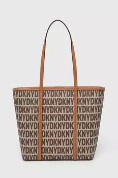 Красивая сумочка DKNY, коричневый