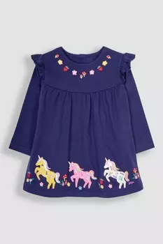 Красивая туника с аппликацией Jojo Maman Bb, синий