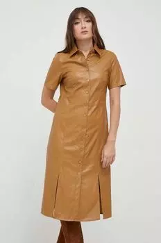 Красивое платье DKNY, коричневый