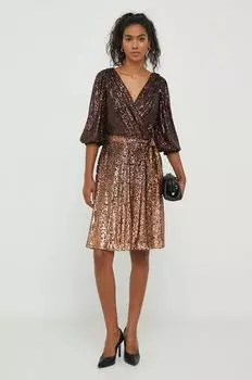 Красивое платье DKNY, коричневый