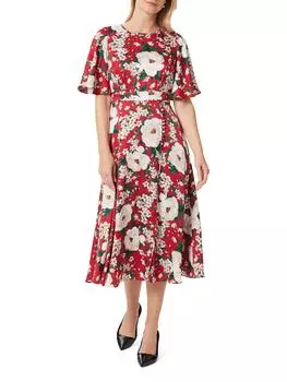 Красивое платье с цветочным принтом Hobbs, мультиколор