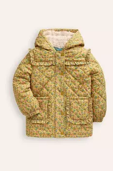 Красивое стеганое пальто Boden, желтый