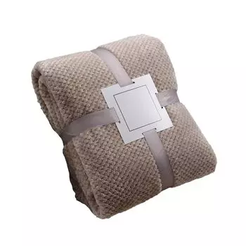 Красивое, устойчивое к морщинам, приятное для кожи дышащее фланелевое одеяло для йоги для дома-хаки, размеры: M Stuttg, светло-коричневый