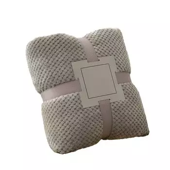 Красивое, устойчивое к морщинам, приятное для кожи дышащее фланелевое одеяло для йоги для дома, светло-серое, размеры: M Stuttg, серый