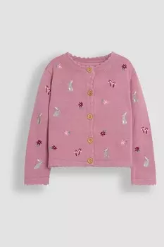 Красивый вышитый кардиган Jojo Maman Bb, розовый
