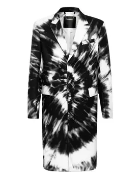 Краска для пальто из мохера Long Tie Philipp Plein, цвет Black / White