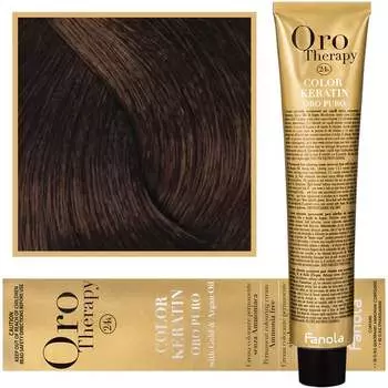 Краска для волос, 100 мл Fanola, Oro Therapy, Color Keratin Oro Puro, 6.14