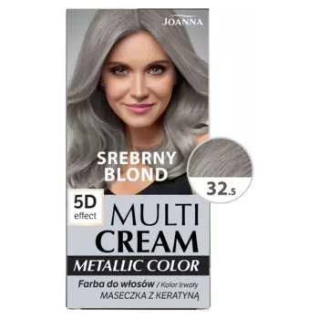 Краска для волос 32.5 серебристый блондин, 1 упаковка. Joanna Multi cream metallic color, цвет 32.5 srebrny blond