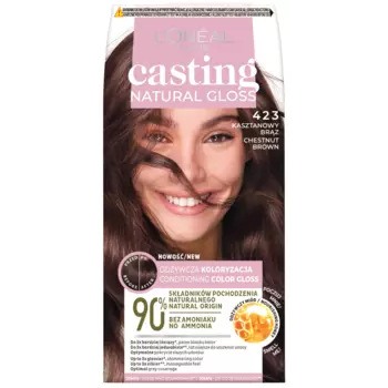 Краска для волос 423 каштановый L'Oral Paris Casting Natural Gloss, 1 упаковка