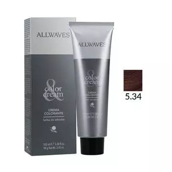 Краска для волос 5.34 Орех, 100 мл Allwaves, Color Creme