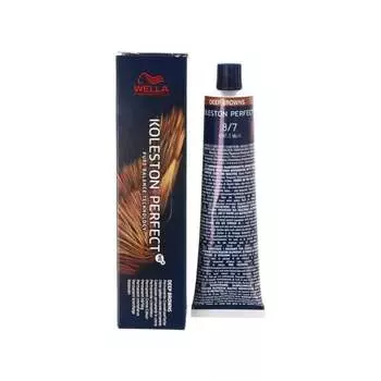 Краска для волос 8/7 Светло-русый коричневый, 60 мл Wella, Deep Browns