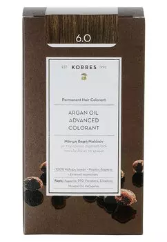 Краска для волос Argan Oil Advanced Colorant KORRES, цвет 6.0 dark blonde