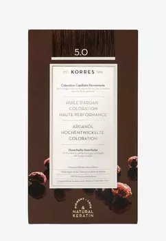 Краска для волос Argan Oil Advanced Colorant KORRES, цвет 5.0 light brown