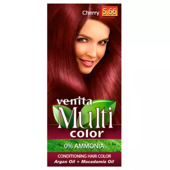 Краска для волос без аммиака 5.66 вишневая, 1 упаковка. Venita Multicolor, цвет 5.66 cherry
