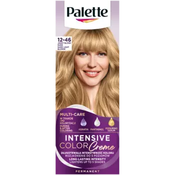 Краска для волос bw12 светло-русый, 1 упаковка. Palette Intensive color creme, цвет 12-46 jasny blond nude