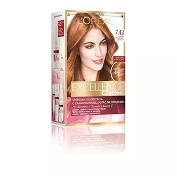 Краска для волос Excellence Creme 7.43 Блондин медно-золотой 192мл, L'Oreal