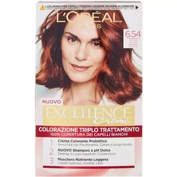 Краска для волос Excellence Creme Color 6,54 Темно-медный блонд красного дерева, L'Oreal