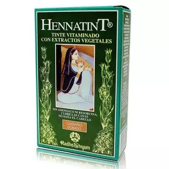 Краска для волос Hennatint Tinte De Henna Castao Dorado Radhe Shyam, 1 шт