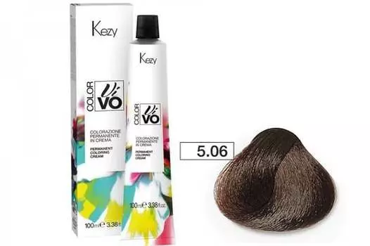 Краска для волос Kezy Color Vivo 100 мл 5.06 морозный кофе русый
