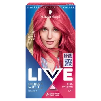 Краска для волос L77 осветление и окрашивание розовая страсть, 1 упаковка. Live Colour + lift