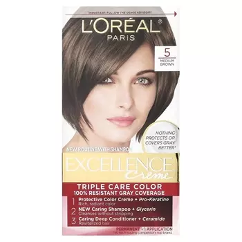 Краска для волос L'Oral Excellence Creme Triple Care Color 5 средне-коричневый