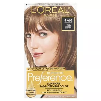 Краска для волос L'Oral Superior Preference Luminous Fade-Defying Color 6 AM светло-янтарно-коричневый