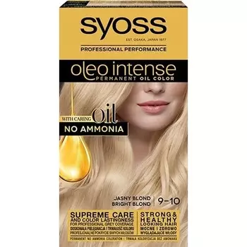 Краска для волос Oleo Intense Стойкая краска для волос из масел 9-10 Яркий Блондин 50мл, Syoss