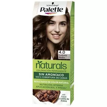 Краска для волос Palette Naturals Coloracin Permanente Sin Amoniaco Palette, 4.0 Castao Medio