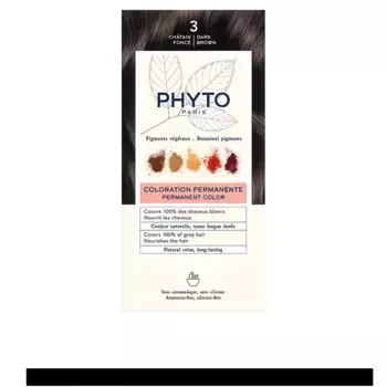 Краска для волос Phytocolor Phyto, цвет 3-castao oscuro, 4 шт.