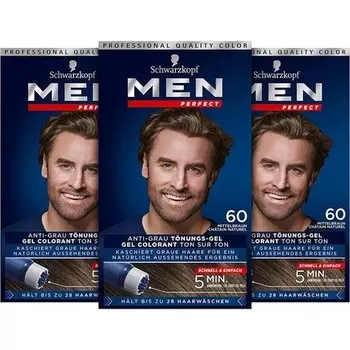 Краска для волос Schwarzkopf Men Perfect Hair 60 Medium Brown 80 мл