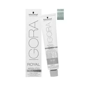 Краска для волос Серебро (SILVER), 60 мл Schwarzkopf Professional, Igora Royal Absolutes Silver White
