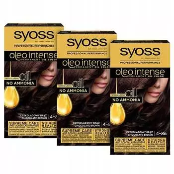 Краска Syoss Oleo Intense Paint 4-86 Шоколадно-коричневый 3 шт.