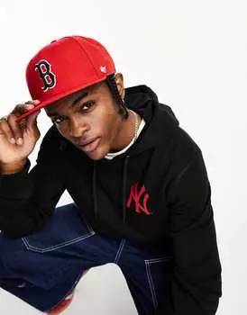 Красная бейсболка 47 Brand Boston Red Sox с вышивкой логотипа и значка
