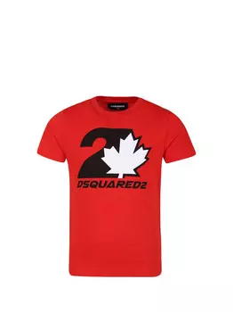 Красная детская футболка Dsquared
