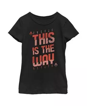 Красная детская футболка с надписью «Звёздные войны: Мандалорец: This is the Way» для девочек Disney Lucasfilm