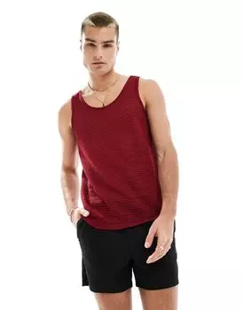 Красная футболка без рукавов крючком ASOS