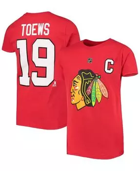 Красная футболка Big Boys Джонатана Тэйвза Чикаго Блэкхокс с именем и номером игрока Outerstuff, красный