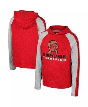 Красная футболка Big Boys Maryland Terrapins Ned Raglan с капюшоном и длинными рукавами Colosseum, красный