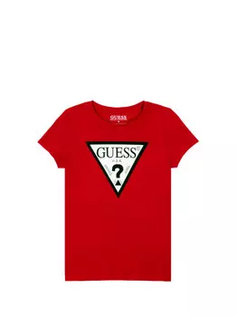 Красная футболка для девочек Guess
