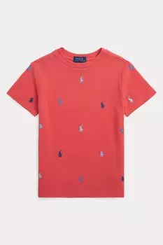 Красная футболка для мальчика с логотипом Polo Ralph Lauren, красный