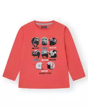 Красная футболка для мальчика с принтом Canada House