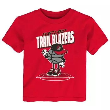 Красная футболка для малышей Portland Trail Blazers Mr. Dribble Outerstuff