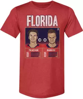 Красная футболка для взрослых Florida Panthers Мэттью Ткачука и Сэма Беннета 500 уровня 500 LEVEL