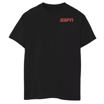 Красная футболка ESPN с графическим рисунком на левой стороне груди для мальчиков 8–20 лет Licensed Character