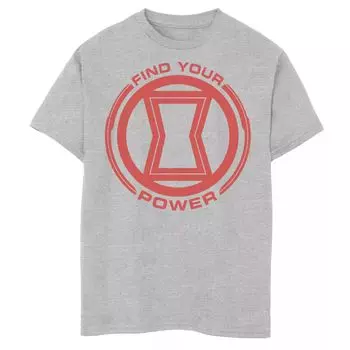 Красная футболка с графическим логотипом Marvel Black Widow Find Your Power для мальчиков 8–20 лет Marvel