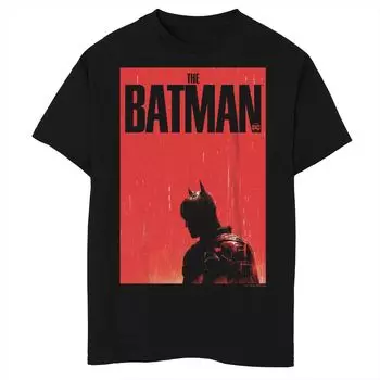 Красная футболка с графическим плакатом и плакатом DC Comics для мальчиков 8–20 лет с Бэтменом Licensed Character