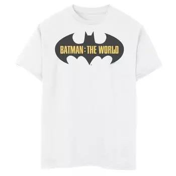 Красная футболка с графическим рисунком и логотипом DC Comics для мальчиков 8–20 лет, «Бэтмен, мир, Германия» Licensed Character