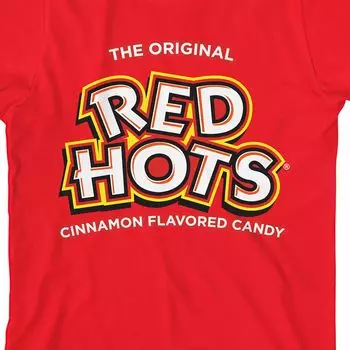 Красная футболка с графическим рисунком Red Hots Candy Logo для мальчиков 8–20 лет Licensed Character